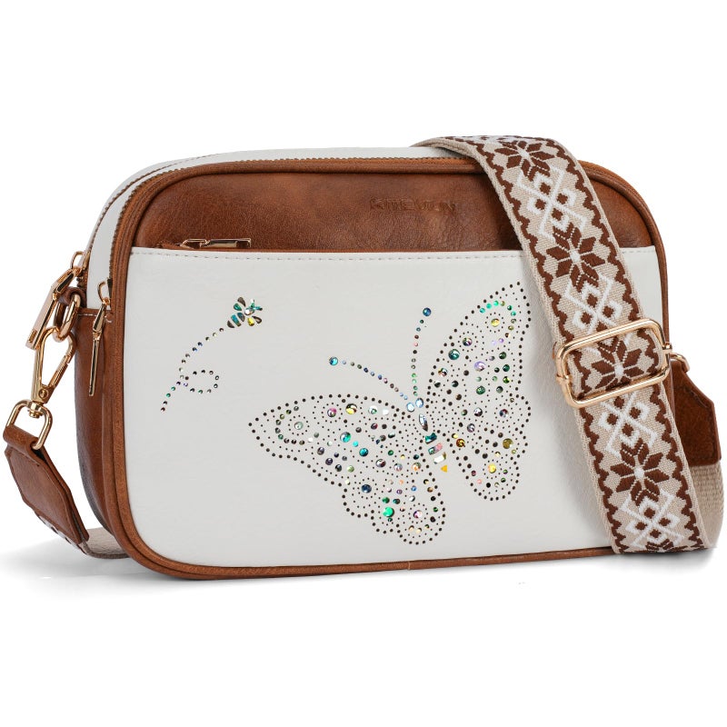 KITEVIUN Crossbody Purse for Women Vegan Leather Small Crossbody Bags with Adjustable Strap Multiple Pockets Shoulder Handbags - Image 1
