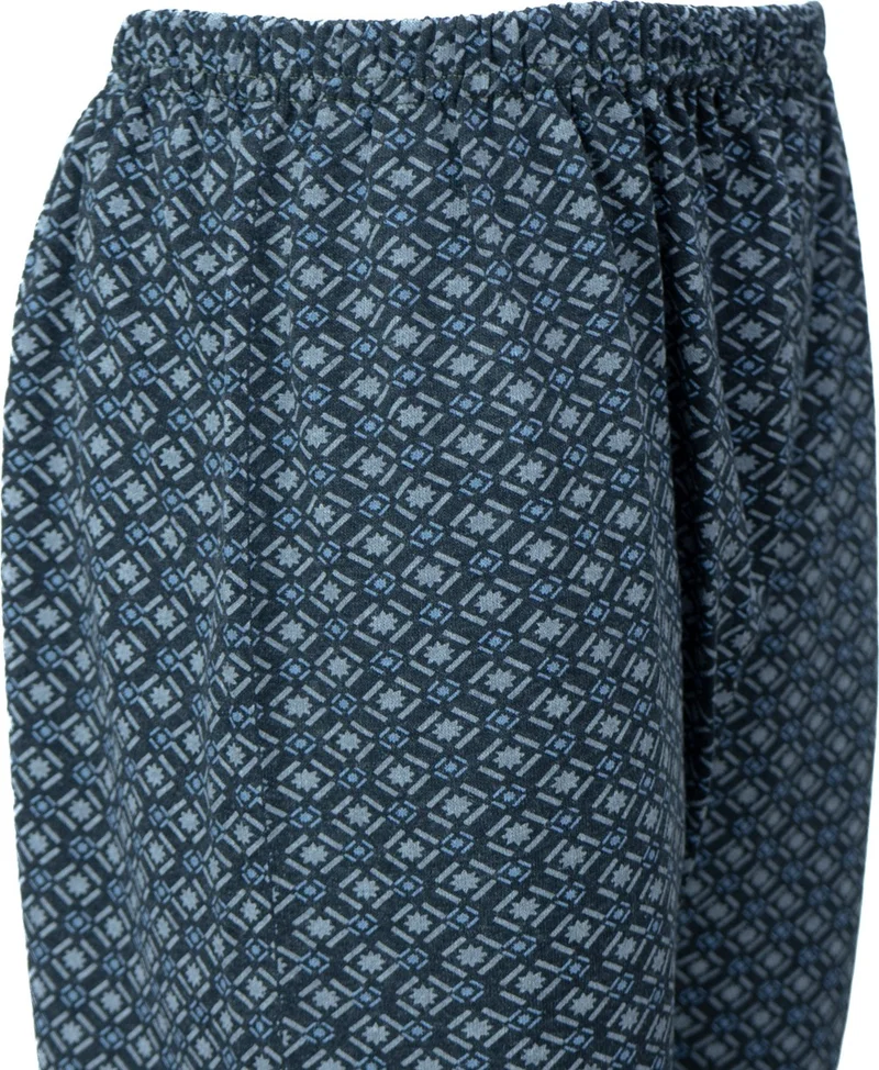 اوبلاند Men's Winter Pajamas Cotton Thick Fleece Lined Patterned Elastic Legs Keeps You Warm and Comfortable