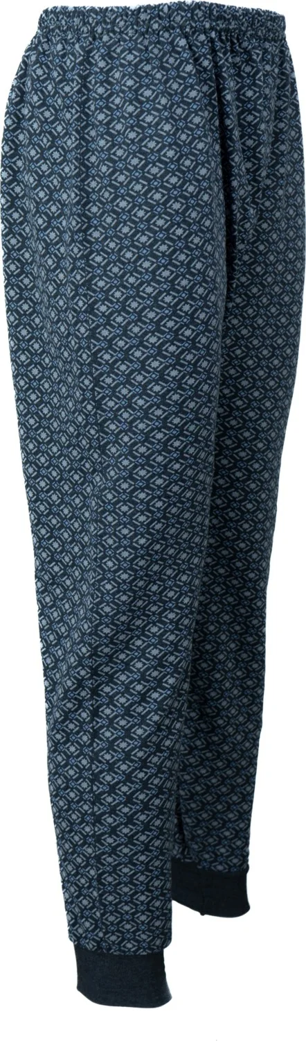 اوبلاند Men's Winter Pajamas Cotton Thick Fleece Lined Patterned Elastic Legs Keeps You Warm and Comfortable