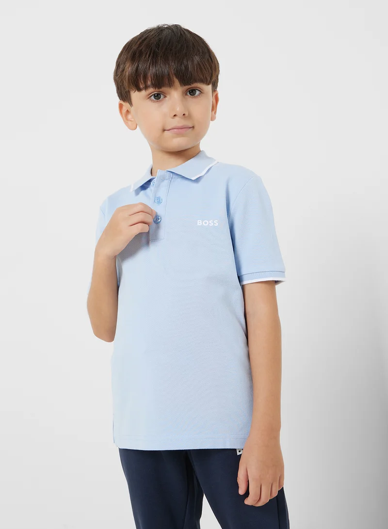 بوس Kids Logo Polo
