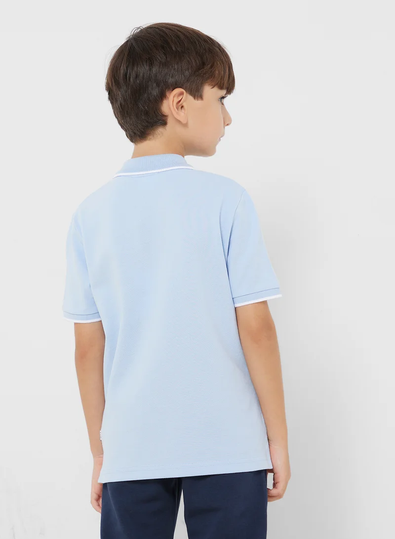 بوس Kids Logo Polo