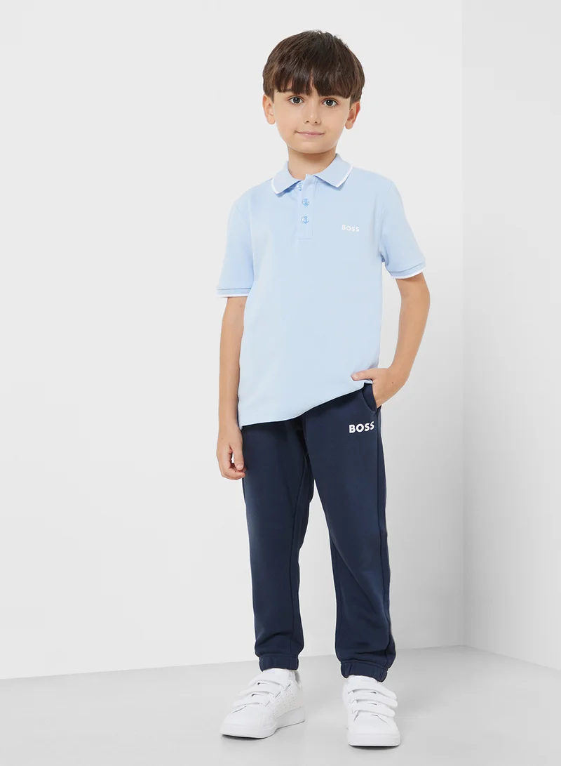 بوس Kids Logo Polo