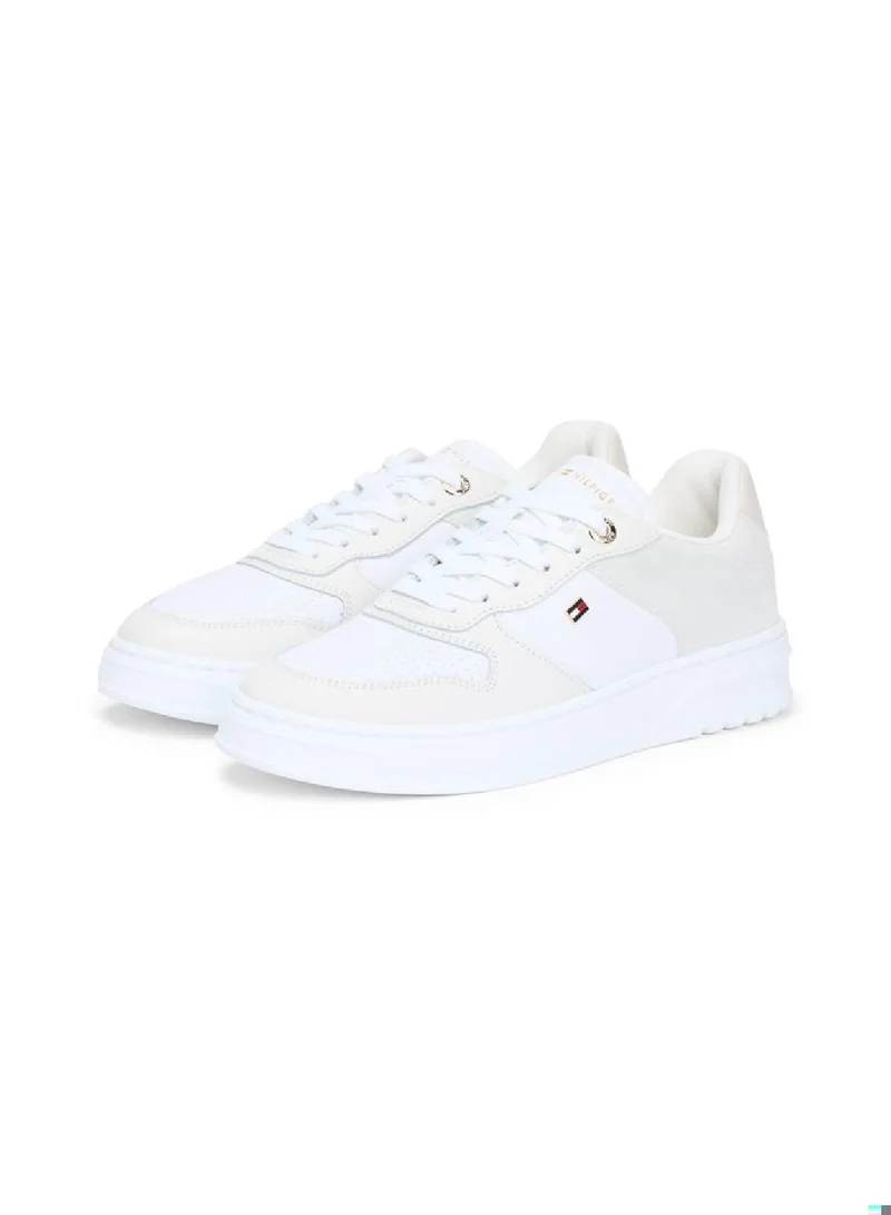 TOMMY HILFIGER Leather Mixed Texture Cupsole Trainers
