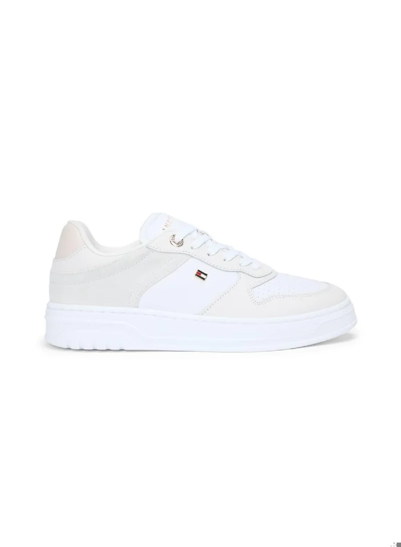TOMMY HILFIGER Leather Mixed Texture Cupsole Trainers