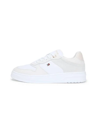 TOMMY HILFIGER Leather Mixed Texture Cupsole Trainers