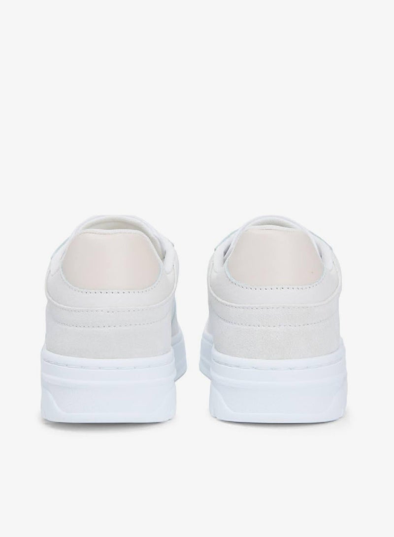 TOMMY HILFIGER Leather Mixed Texture Cupsole Trainers - Image 4