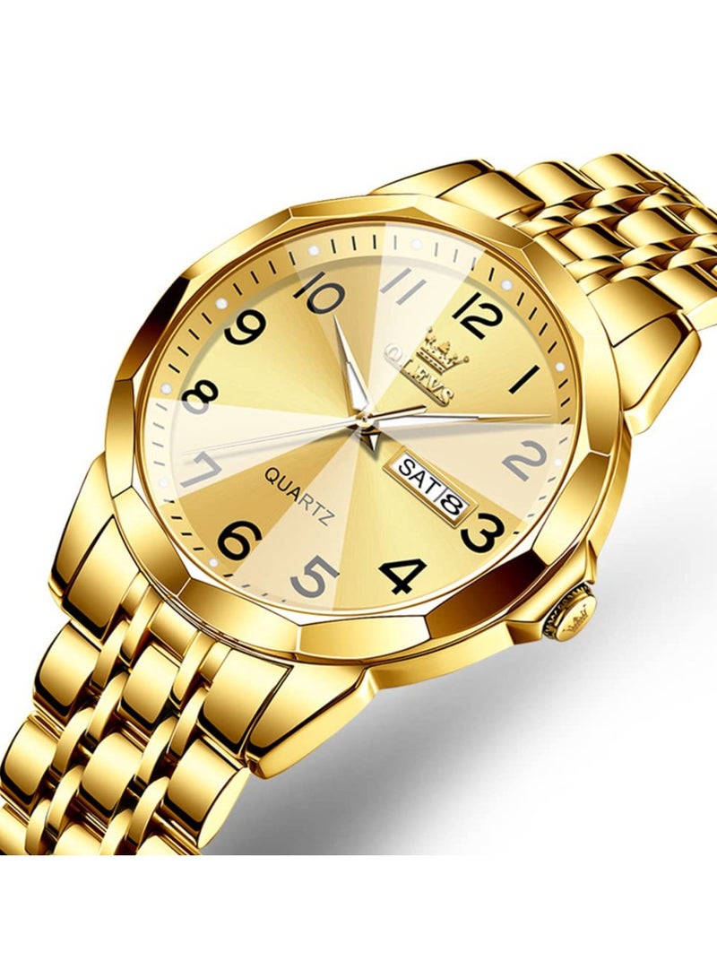 Valentine's Romantic Couple Watches His and Hers Ultrathin Classic Quartz Analog Wrist Watches Gifts Set for Lovers Set of Two Quartz Watch Stainless Steel Waterproof Date Watches - Image 2