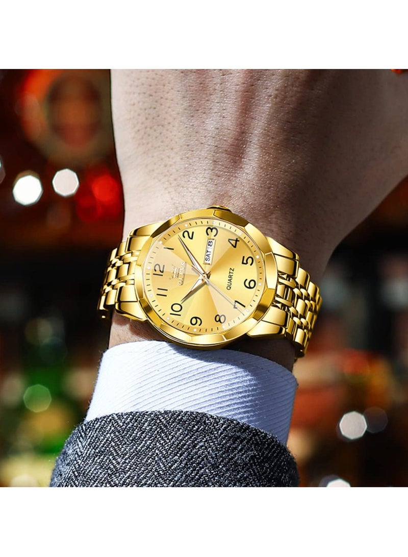 Valentine's Romantic Couple Watches His and Hers Ultrathin Classic Quartz Analog Wrist Watches Gifts Set for Lovers Set of Two Quartz Watch Stainless Steel Waterproof Date Watches - Image 4