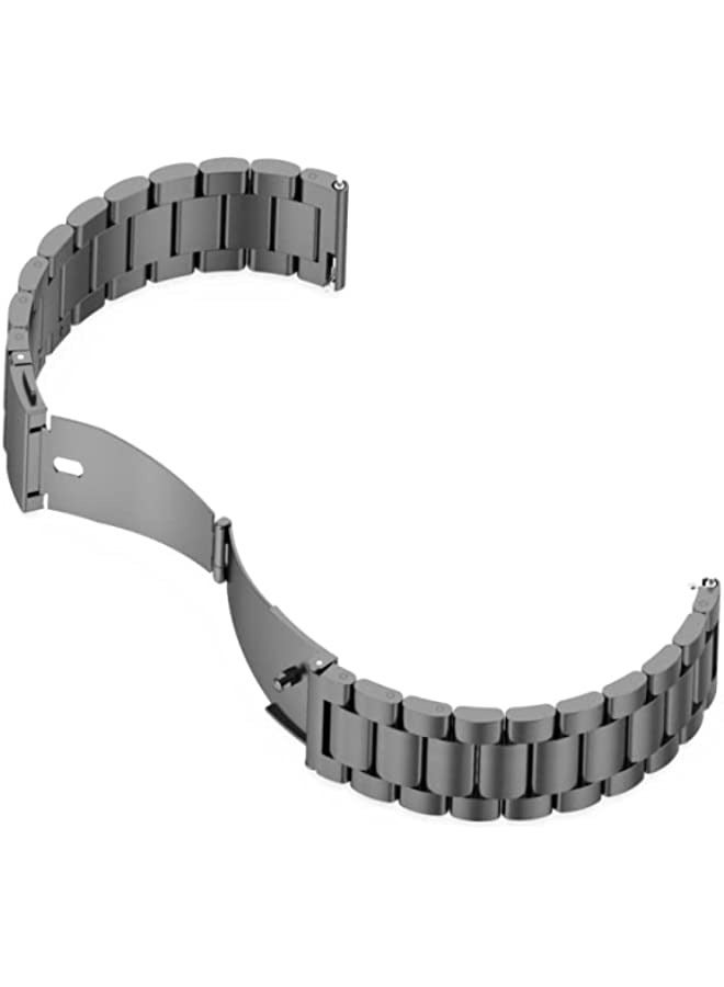 Band For Huawei GT 3 Pro 46mm Three-bead Metal Steel Watch Band Grey - Image 2