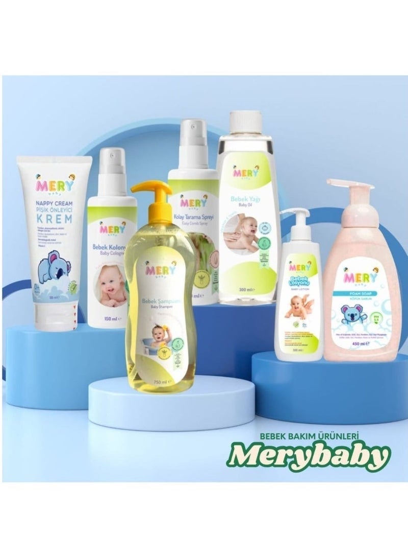 Mery Baby Nourishing Baby Oil (300ml) – Vitamin E Enriched Moisture Lock – Gentle Skin Barrier Protection for Newborns & Infants – Ideal for Cradle Cap, Diaper Area & Bedtime Massage - Image 3