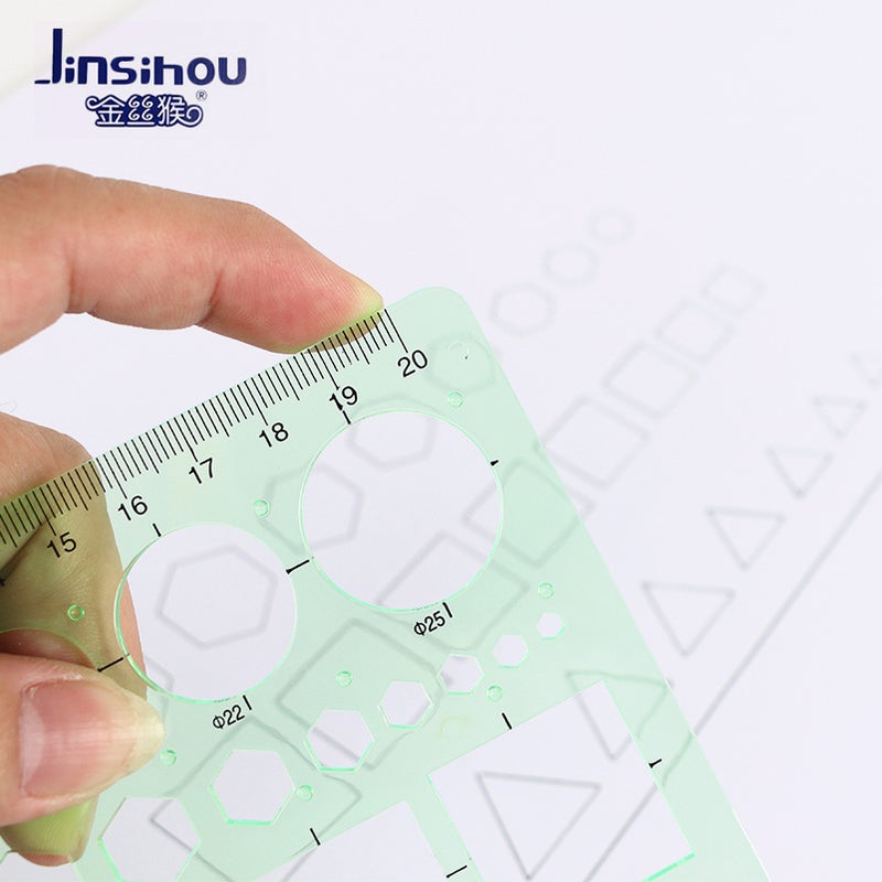 Golden Monkey Template Ruler Drawing Ruler Double Ratio Design Ruler Drawing Round Oval Chemical Electrician Indoor Building Furniture - Image 5