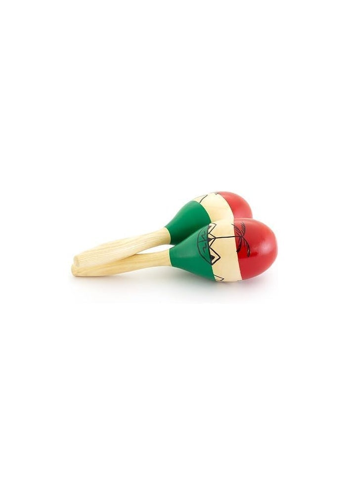 Megarya Natural Wood Maracas – Hand Painted Full Size Pair for Adults & Kids - Image 1
