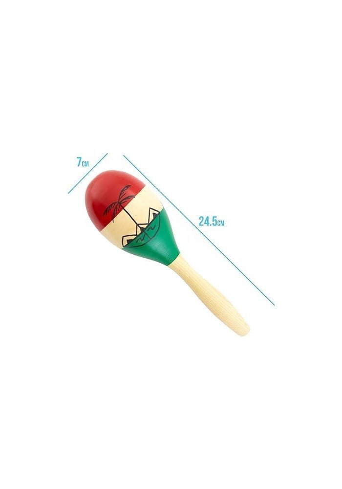 Megarya Natural Wood Maracas – Hand Painted Full Size Pair for Adults & Kids - Image 4