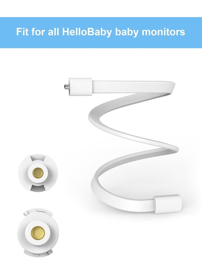 هالو بيبي HelloBaby Baby Monitor Mount for HB6550/ Pro/ HB6560/ HB65/ HB6339/ HB40/ HB6081/ HB66/ HB6351, 20 Inch Flexible Arm Bracket, Sturdy Camera Holder Attaches to Crib Cot Shelves, No Tools or Wall Damage - Image 4