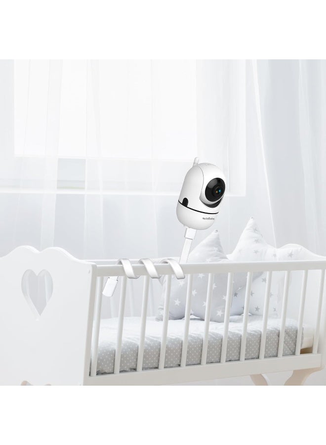 هالو بيبي HelloBaby Baby Monitor Mount for HB6550/ Pro/ HB6560/ HB65/ HB6339/ HB40/ HB6081/ HB66/ HB6351, 20 Inch Flexible Arm Bracket, Sturdy Camera Holder Attaches to Crib Cot Shelves, No Tools or Wall Damage - Image 2