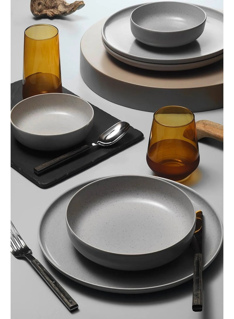 كوتايها بورسيلين طقم طعام موديرنا مكون من 18 قطعة لـ 6 أشخاص، رمادي - Image 2