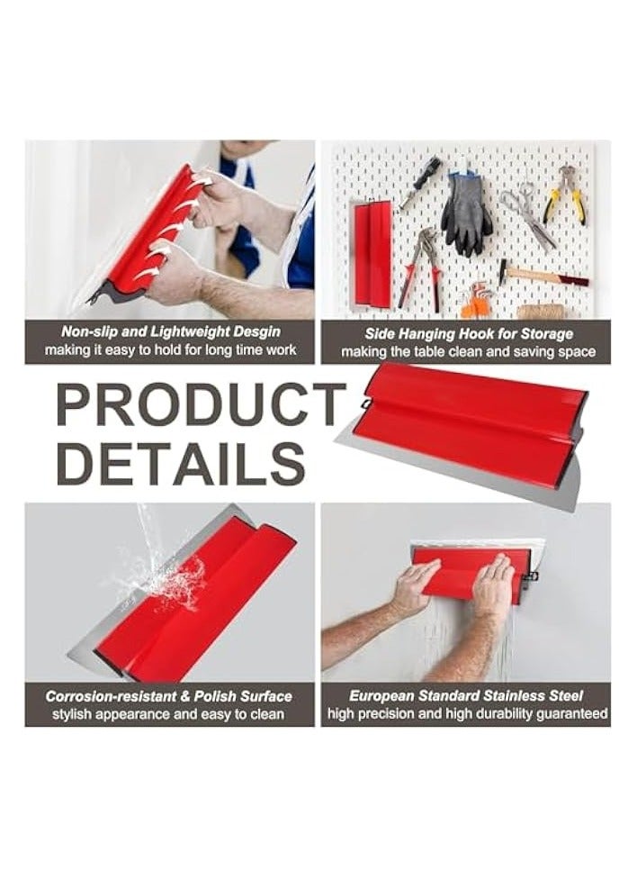 PROMASS 600mm Stainless Steel Skimming Blade with ABS Comfort Handle Design, Smoothing Knockdown Plastering Tools, Universal Filler Knife for Home Decoration  - Image 2