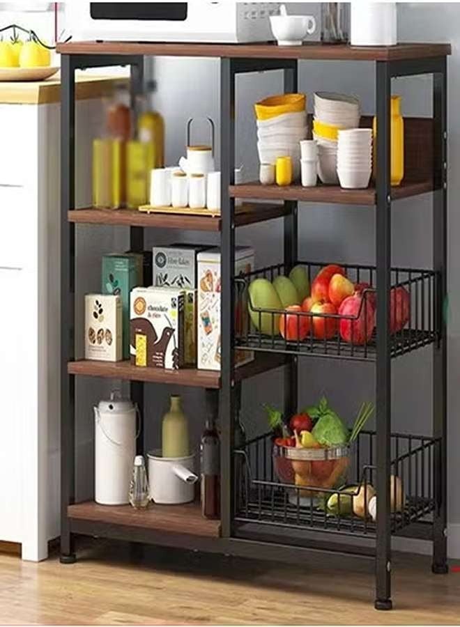 AGD Multi Functional and Layered kitchen Storage Rack is Upgraded to Store Various Items Metal Frame with Microwave Oven Holder  - Image 1