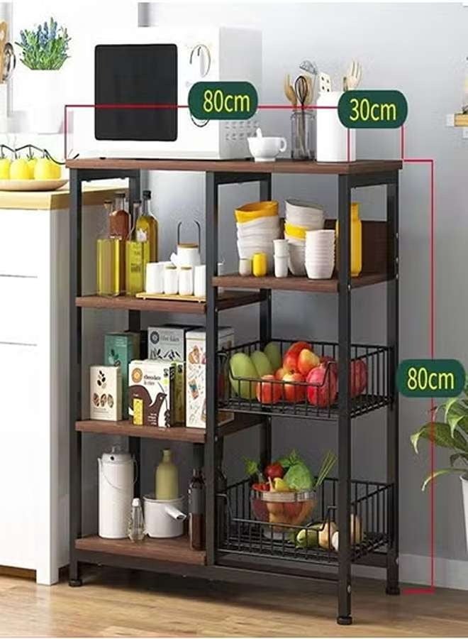 AGD Multi Functional and Layered kitchen Storage Rack is Upgraded to Store Various Items Metal Frame with Microwave Oven Holder  - Image 2
