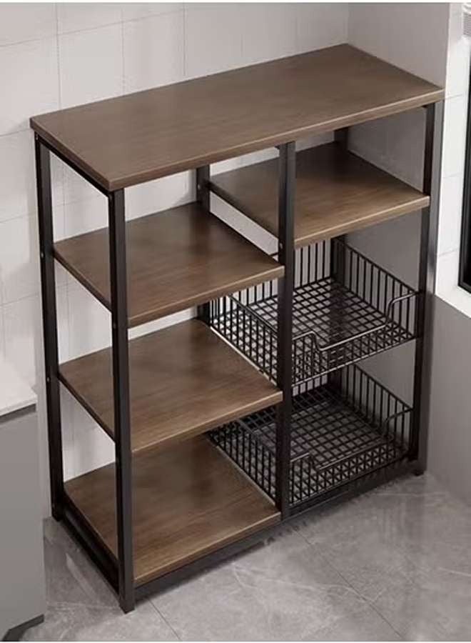 AGD Multi Functional and Layered kitchen Storage Rack is Upgraded to Store Various Items Metal Frame with Microwave Oven Holder  - Image 4