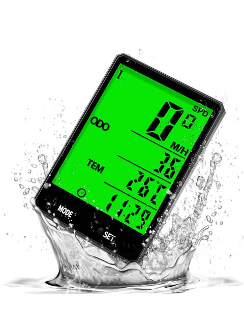 Bike Computer Waterproof Cycle Computers Wireless Bicycle Computer With 21 Functions Bike Speedometer With Lcd Backlight Display For Road Bikes Mountain Bikes Folding Bikes Ect