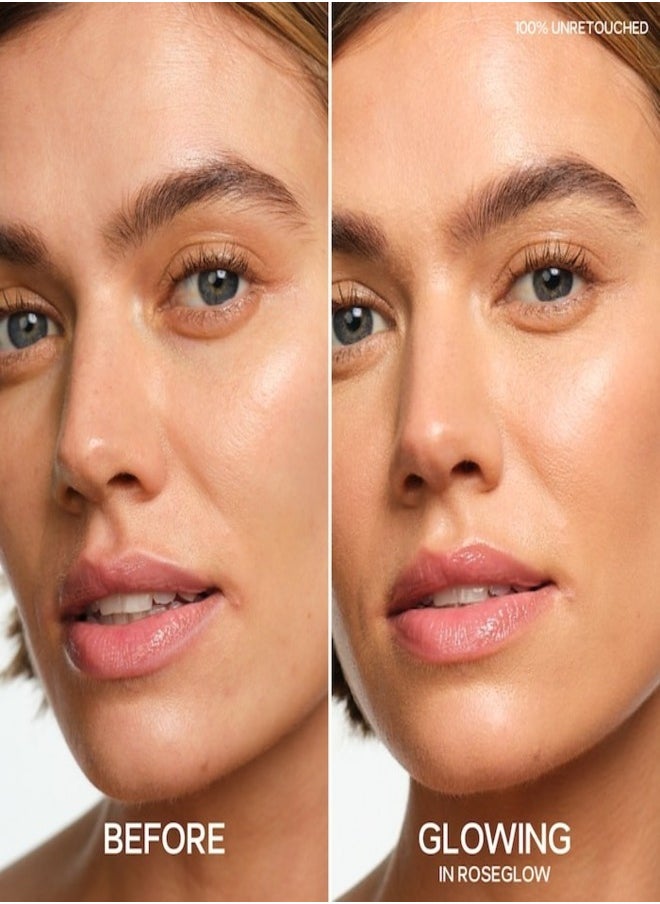 Saie Mini Glowy Super Gel - Roseglow - universal rose gold glow , Lightweight Fresh Highlighter 15ml  - Image 4
