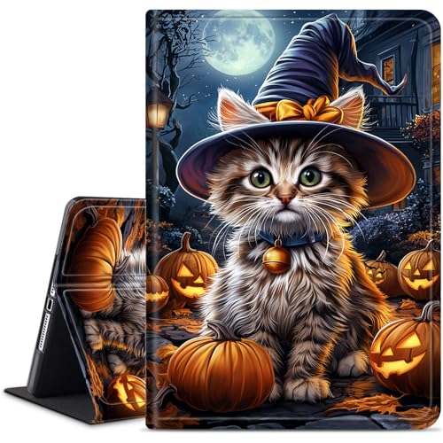 WZCJDHMJ Case for Samsung Galaxy Tab S10 Ultra (2024 Release) 14.6 inch Cover,Slim PU Leather Smart Cases with S Pen Holder + Auto Wake/Sleep for Galaxy Tab S9 Ultra/S8 Ultra-Pumpkin Cat - Image 1