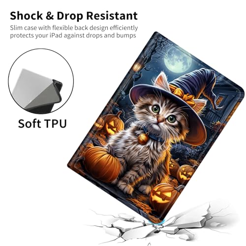 WZCJDHMJ Case for Samsung Galaxy Tab S10 Ultra (2024 Release) 14.6 inch Cover,Slim PU Leather Smart Cases with S Pen Holder + Auto Wake/Sleep for Galaxy Tab S9 Ultra/S8 Ultra-Pumpkin Cat - Image 2