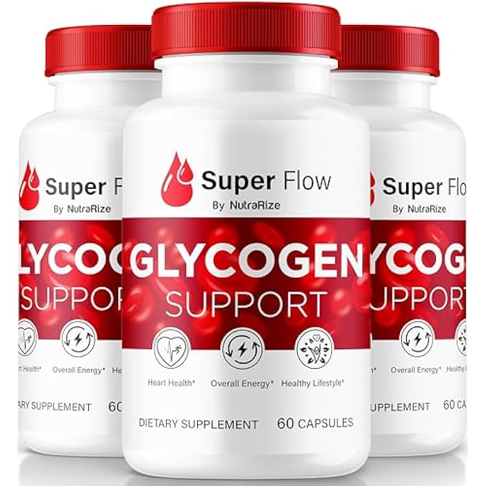 NutraRize (3 Pack) Super Flow Glycogen, SuperFlow Glycogen Support Capsules, Super Flow Glyco Optimizer, Official SuperFlow Glyco Optimiser Caps, Super Flow Detox Cleanse, Super Flow Glycol (180 Capsules) - Image 1