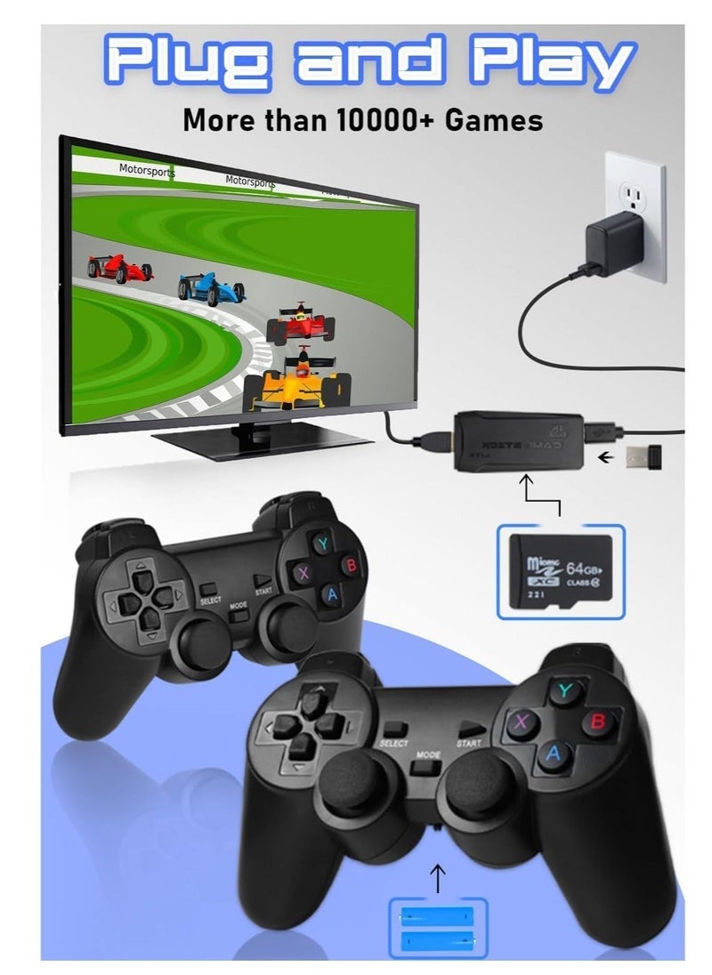 Classic Retro Game Console, Wireless HDMI Output System, Built in 10000+ 2.4G Handheld Classic Video Games, 9 Emulator Consoles - Image 2