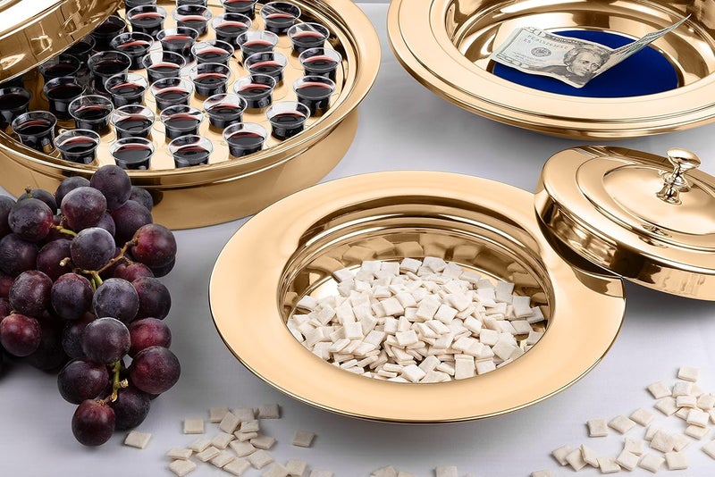Steadfast Selections Premium Gold Stainless Steel Offering Trays for Church Collections - Image 5