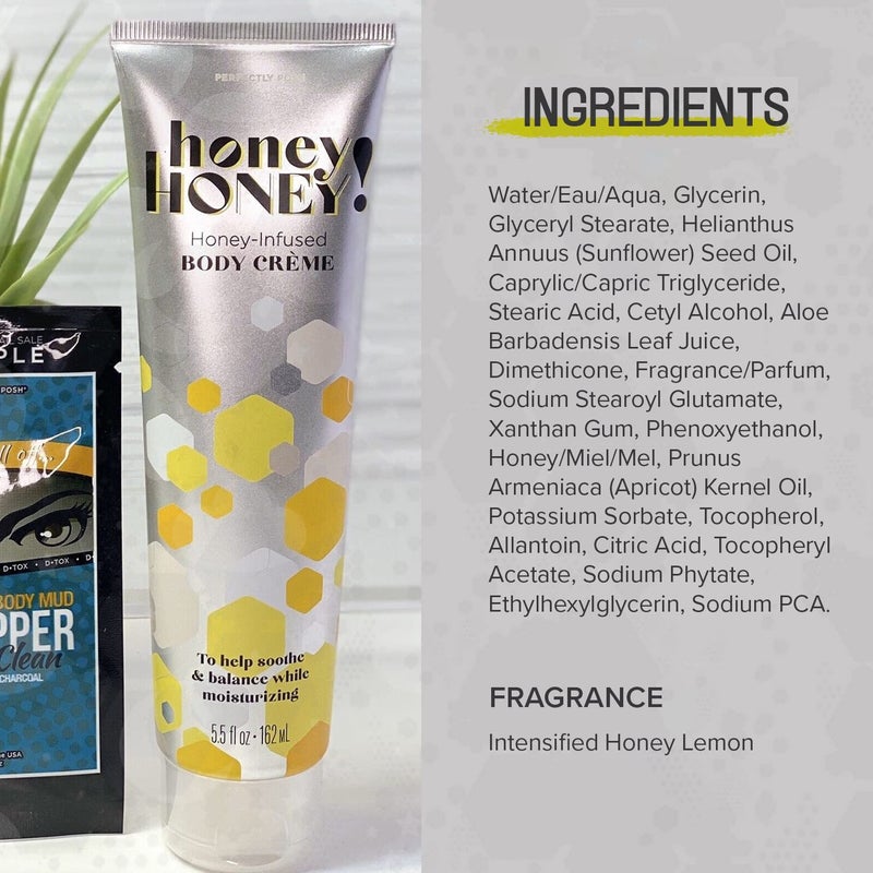 Perfectly Posh - Honey Honey Soothing Body Cream - Dry Skin Lotion with Dragon Fruit, Lime Fragrance - Premium Moisturizer - 162ml - Image 1