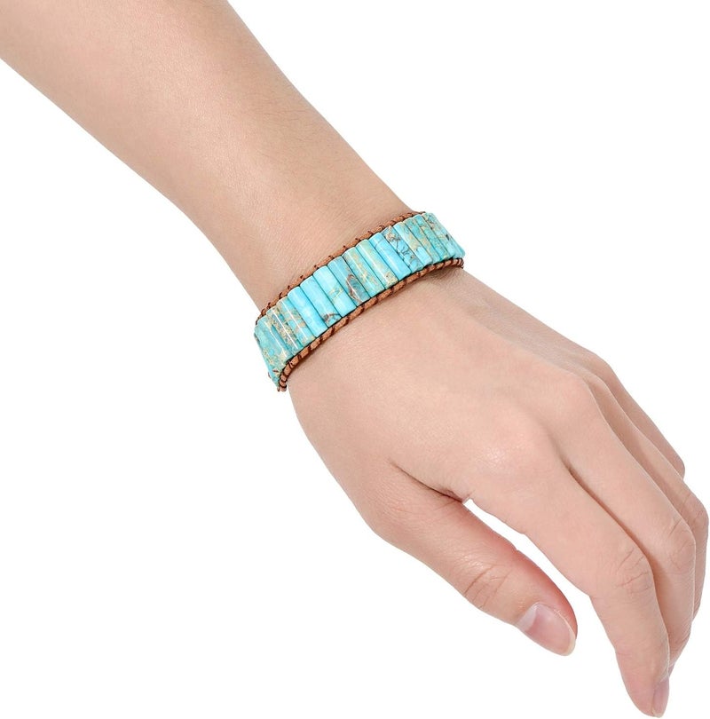 sedmart 7 Chakra Bracelets for Women with Real Stones Leather Wrap Healing Bead Bracelet Women Men Boho Friendship Jewelry - Image 5