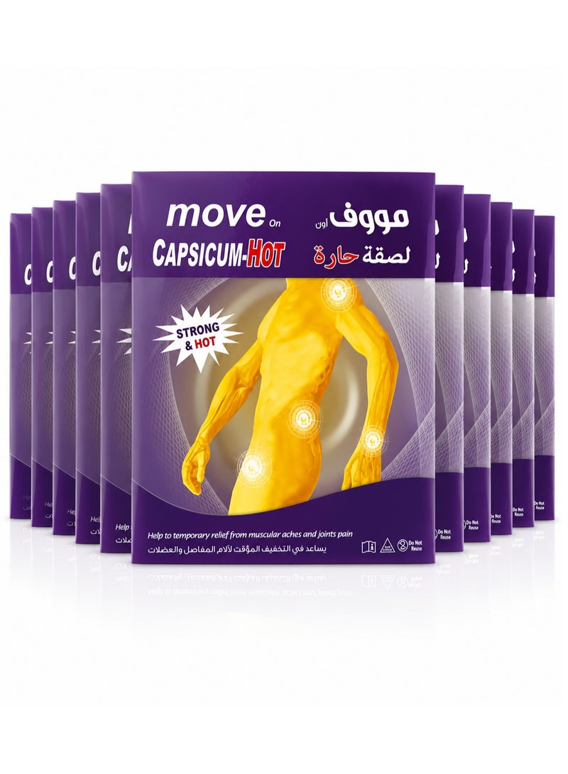 Move on Pain Relief Patches, Back Pain Patches, Herbal Patches for Bone Pain Relief, Knee & Lower Back Pain Relief Patch, Sore Muscle Relief, Neck and Shoulder Pain Relief, 10 Pcs - Image 1