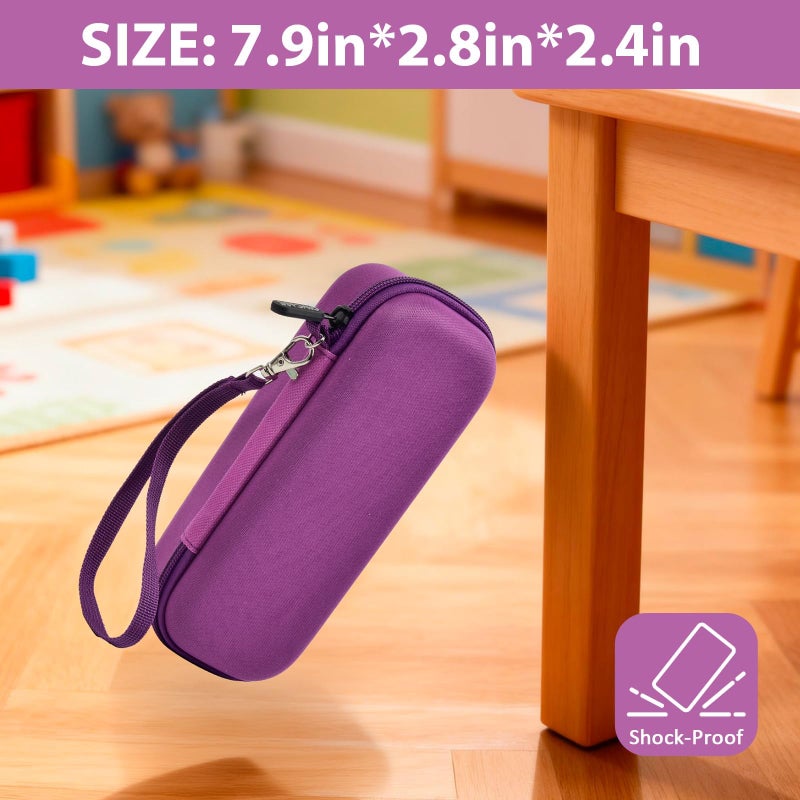 GWCASE Case Compatible with 3Doodler Start+ Essentials 3D Printing Pen for Kids, Travel Organizer Carryer for Filament Refill Packs, USB Charger (Box Only)-Purple with Soft Grooved Base - Image 3