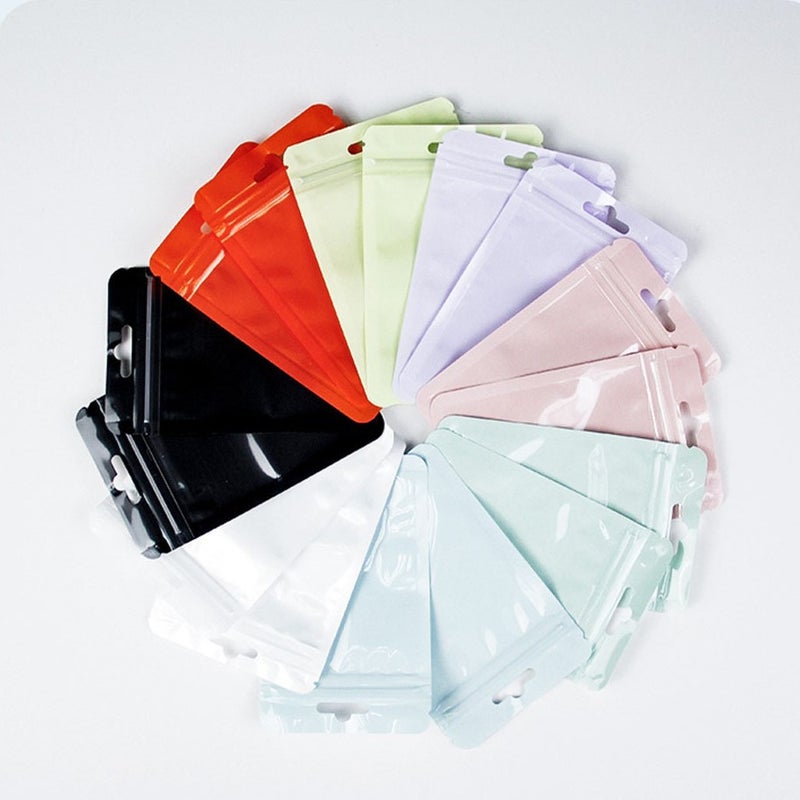 Colorful Transparent Ziplock Bag Macaron Packaging Bag Trinkets Eyelashes Cosmetics Packaging Bag Self-Sealing - Image 3