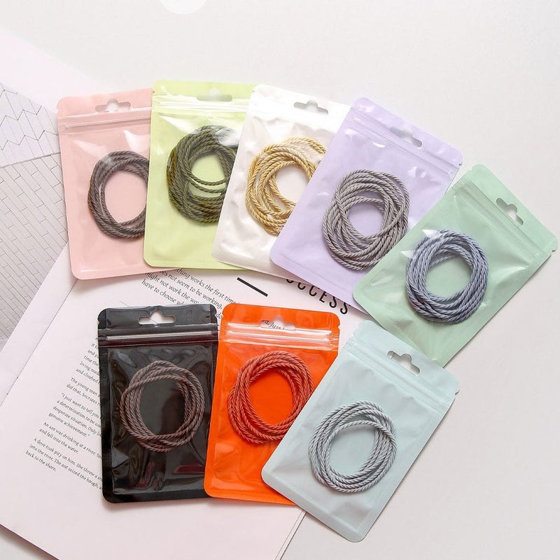 Colorful Transparent Ziplock Bag Macaron Packaging Bag Trinkets Eyelashes Cosmetics Packaging Bag Self-Sealing - Image 2