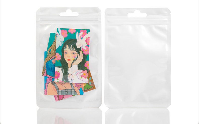 Colorful Transparent Ziplock Bag Macaron Packaging Bag Trinkets Eyelashes Cosmetics Packaging Bag Self-Sealing - Image 1