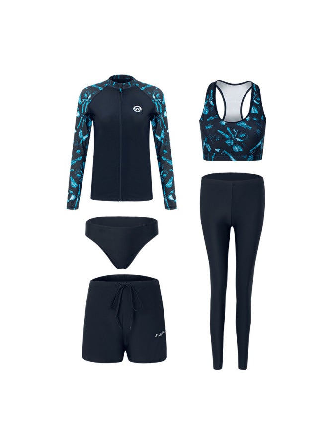 Couple's Long Sleeve Trousers Set Diving Suit Swimsuit Split European, American And Korean Conservative Men's And Women's Swimwear
