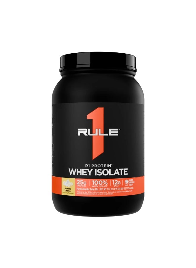Rule1 Whey Isolate Protein 2lbs Banana Creme