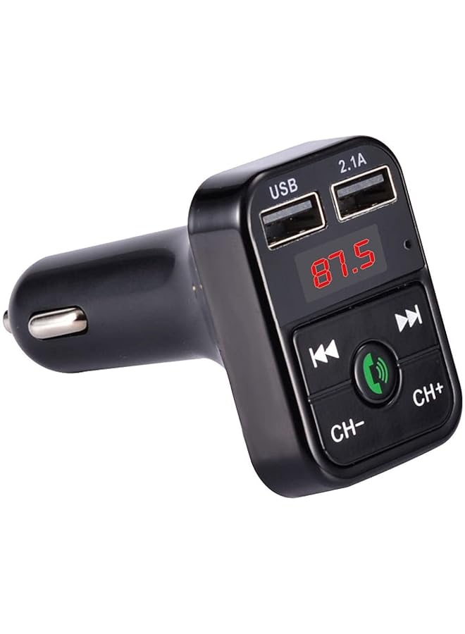 SYOSI Bluetooth, Car Bluetooth, Transmitterfm Transmitter Wireless Bluetooth, Compatible Handsfree Mp3 Audio Music Player, Dual Usb Radio Modulator Car Kit, 2.1A Charger (Black) - Image 1