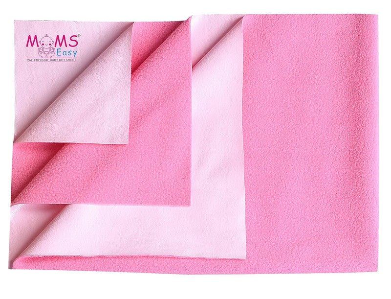 Moms Easy MOMSEASY New Born Baby Boy Girl Nursery Bedding Sheet Bed Protector Waterproof for Baby Kids Mat Waterproof Pink Large 140x100 cm - Image 1