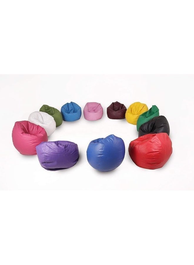 Zayn comforts Luxury Leather & Velvet Bean Bag Chair - Green - Image 4