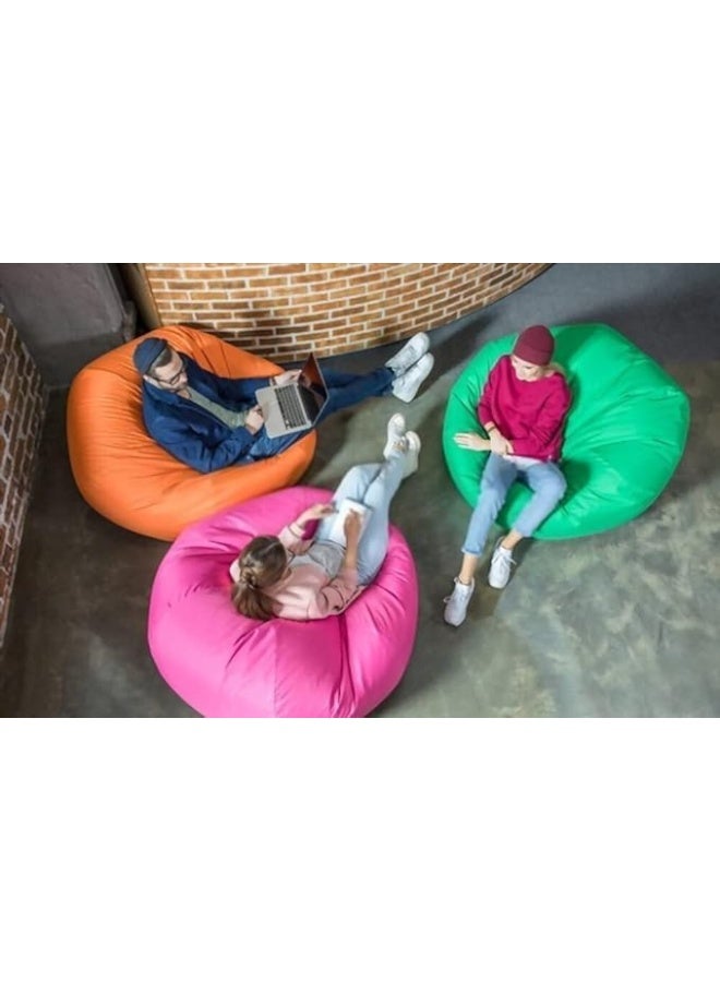 Zayn comforts Luxury Leather & Velvet Bean Bag Chair - Green - Image 5
