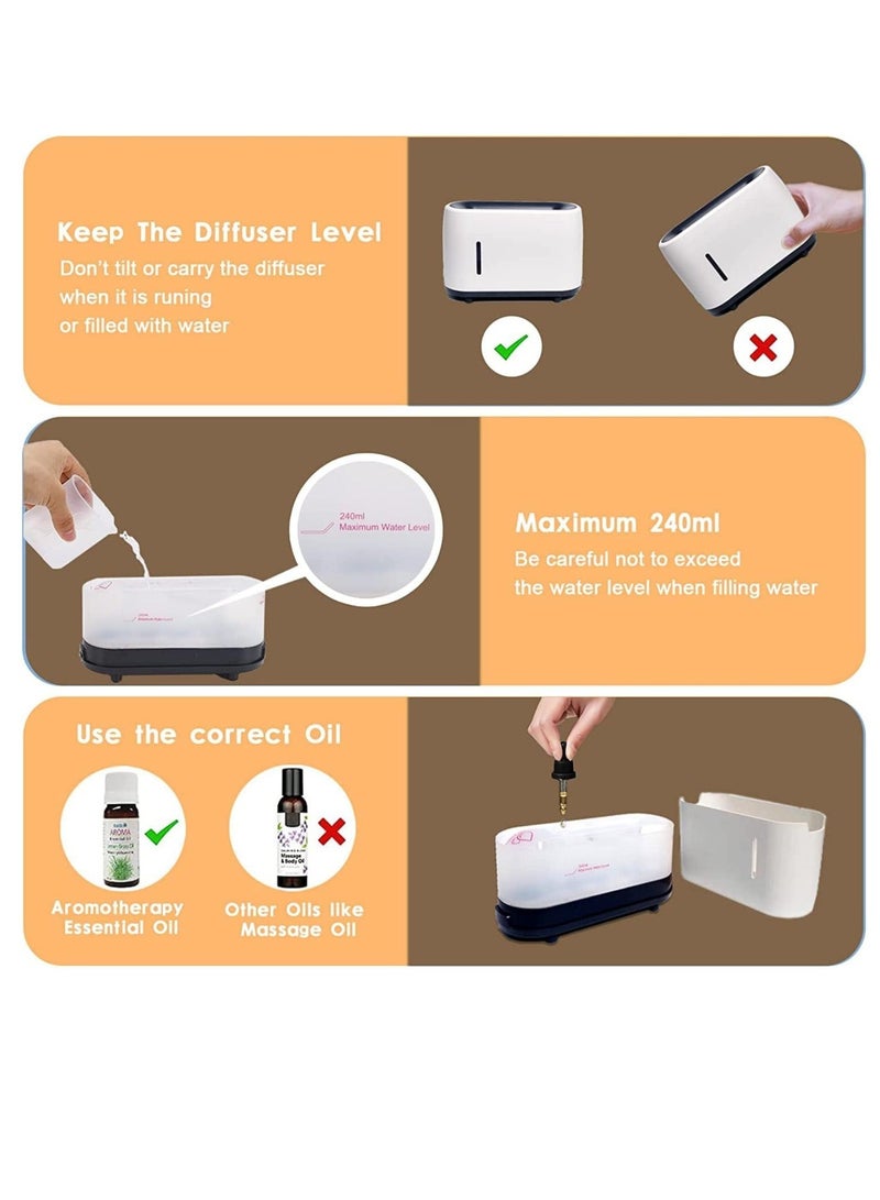 HuHa Flame Diffuser Humidifier 7 Flame Colors,Essential Oil Aroma Therapy Diffuser with Waterless Auto-Off Protection,Fire Air Diffuser for Home,Office,Bedroom  - Image 5