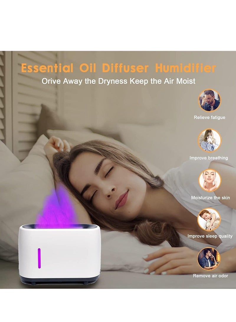 HuHa Flame Diffuser Humidifier 7 Flame Colors,Essential Oil Aroma Therapy Diffuser with Waterless Auto-Off Protection,Fire Air Diffuser for Home,Office,Bedroom  - Image 3