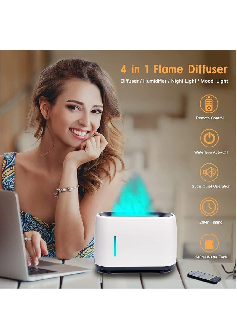 HuHa Flame Diffuser Humidifier 7 Flame Colors,Essential Oil Aroma Therapy Diffuser with Waterless Auto-Off Protection,Fire Air Diffuser for Home,Office,Bedroom  - Image 4
