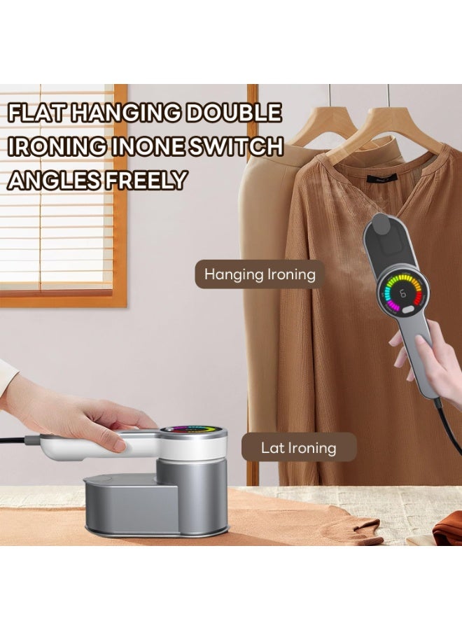 BlueFire 2-in-1 Travel Steamer & Iron for Clothes: 1200W 5-Second Fast Heat, 6 Intelligent Ironing Modes with LED Display, 120ml Tank, Portable Handheld Garment Steamer for Home & Travel | All Fabric Wrinkle Remover - Image 2