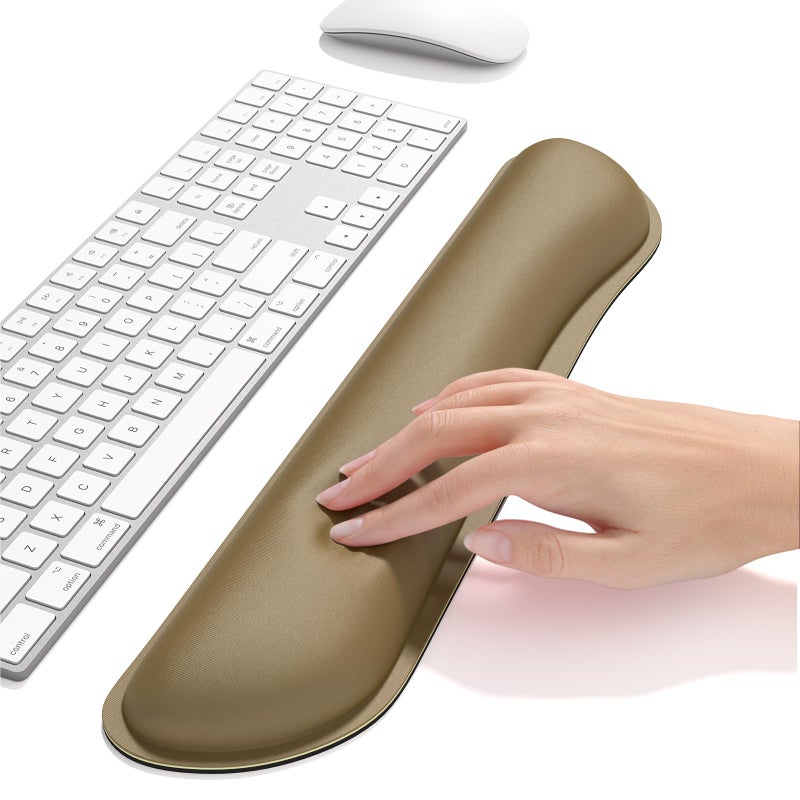 Dapesuom Enlarge Keyboard Wrist Rest, Cute Memory Foam Keyboard Wrist Cushion for Computer Desk Mats Support, Typing Pain Relief Ergonomic Mouse Pad Rests with Non-Slip Base for Gaming, Laptop, Brown - Image 5