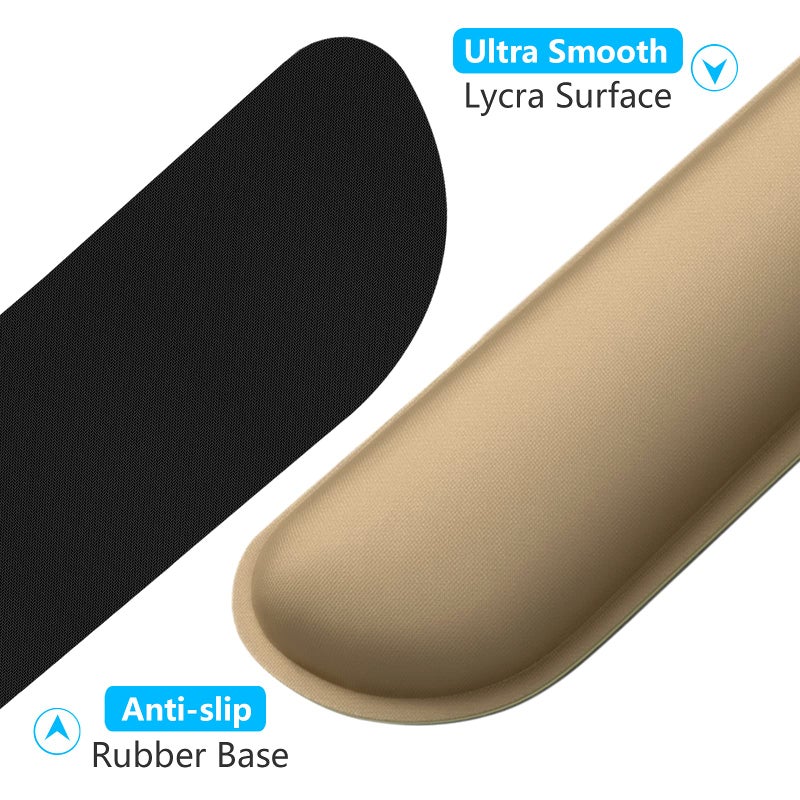 Dapesuom Enlarge Keyboard Wrist Rest, Cute Memory Foam Keyboard Wrist Cushion for Computer Desk Mats Support, Typing Pain Relief Ergonomic Mouse Pad Rests with Non-Slip Base for Gaming, Laptop, Brown - Image 4